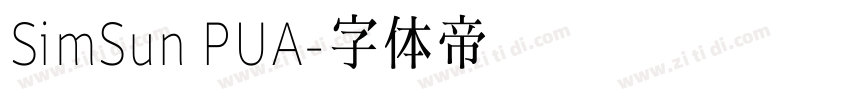 SimSun PUA字体转换